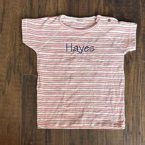 Striped Kids Shirt Hayes monogrammed